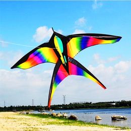large rainbow bird kites with handle line flying toy airplane eagle kite ripstop nylon fabric weifang kite factory 220621