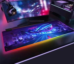 Grand tapis de souris de jeu RGB Asus, tapis de jeu, configuration Led RGB, décoration de joueur, clavier brillant, tapis de souris, cadeau 5846030