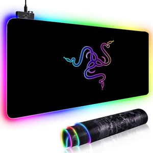 Grand tapis de souris RGB xxl tapis de souris de jeu LED tapis de souris Gamer copie Razer tapis de souris grand clavier tapis de souris tapis avec cadeau rétro-éclairé