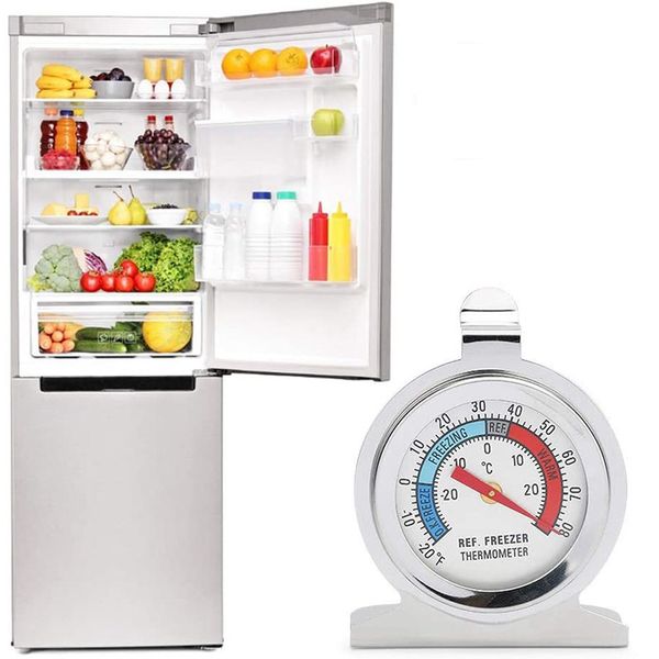 Grand cadran rond Portable cuisine en acier inoxydable congélateur réfrigérateur thermomètre réfrigérateur réfrigération jauge de température livraison gratuite M518