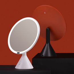 Grand miroir rond de maquillage à LED, lumière intelligente de bureau, lumière de remplissage ABS, lumières de miroir de maquillage de bureau