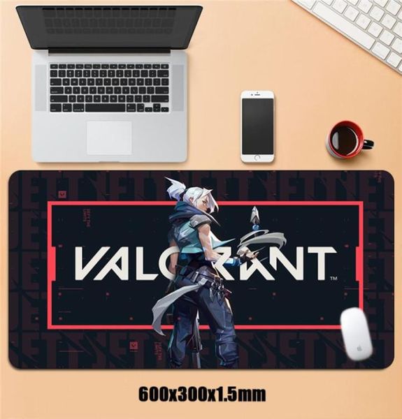 Grand tapis en caoutchouc Valorant tapis de souris de jeu clavier grand tapis de souris accessoires de joueur de vitesse bord de verrouillage XL Otaku tapis de bureau pour ordinateur portable LJ7937854