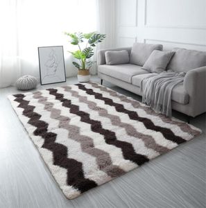 Grote tapijten voor moderne woonkamer Long Hair Lounge tapijt in de slaapkamer Herfst Decoratie Noordse donzige vloerbedmatten4591061