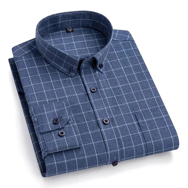 Grande chemise de flanelle pour hommes en coton s-7xl