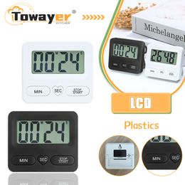 Grand écran électronique de cuisine Timer LCD Affichage électronique Tiper Positif négatif Minuterie de cuisson Rappel Rappel Timing Big Loud Alarm