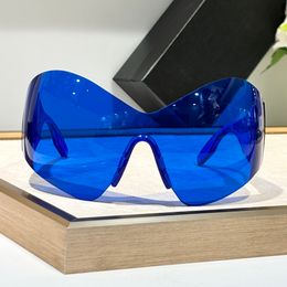 Grote schild oversized zonnebril blauwe vrouwen mannen designer zonnebril bril Zomertinten Sunnies Lunettes de Soleil UV400 Eyewear