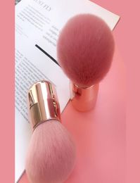 Grande simple électroplate de champignons en or rose Rose Base de manucure de poudre lâche Tableau de poussière Brosse de maquillage de beauté 4580474