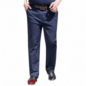 Pantalon d'été pour hommes, grande taille 10XL, 145kg, extensible, élastique, ample, grande vente, classique, kaki, bureau, Z3Jk #