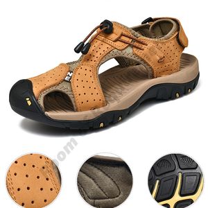 Grande taille 11 Sandales Men 2022 Été Nouveau orteil respirant Sandale extérieure loisirs Chaussures de plage décontractées noir19
