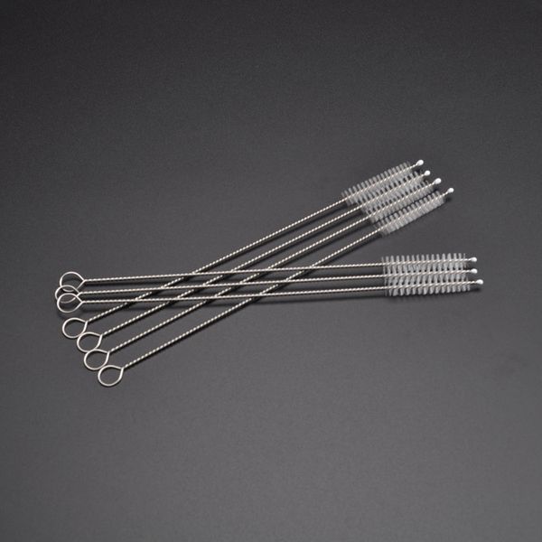 Cepillos limpiadores de tubos de nailon de acero inoxidable 304 de gran tamaño, pajitas para lavar vidrio, pajitas de metal de silicona, té, varios tamaños disponibles