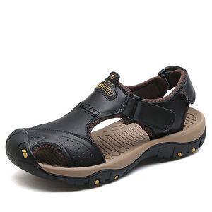 Grande taille 48 sandales hommes 2022 été nouveau respirant orteil sandale loisirs de plein air chaussures de plage décontractées 004