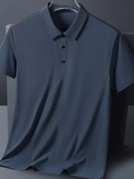 Grote Maat 8xl 7xl Zomer Mannen Polo Shirts Ijs Zijde Korte mouwen Tee Ademend Cool Sneldrogend Nylon Polo Golf T mannelijke 240226