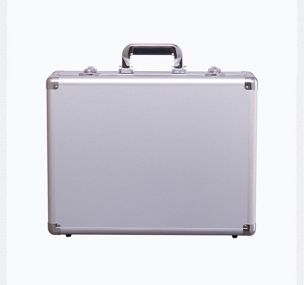Caja de herramientas de aleación de aluminio de gran tamaño, caja de contraseña de mano, caja de archivos, uso doméstico