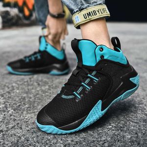 Chaussures de basket-ball de grande taille pour hommes, chaussures montantes d'entraînement pratique d'été, chaussures de sport et décontractées anti-collision résistantes à l'usure et absorbant les chocs