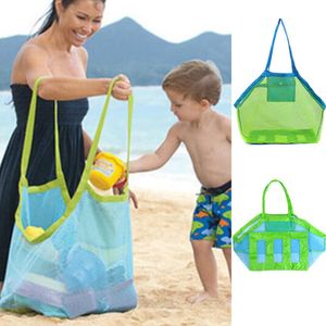 Grande taille Beach Mesh Bag Enfants Sand Away Protable Kids Beach Toys Sacs à vêtements Stockage de jouets Divers Organisateurs Sac Cosmétique Maquillage Sacs