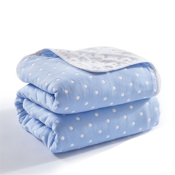 Manta de algodón de gran tamaño para bebés, edredón de verano para niños, ropa de cama suave y transpirable, envoltura de gasa de baño de algodón, mantas para siesta para niños y niñas LJ201014