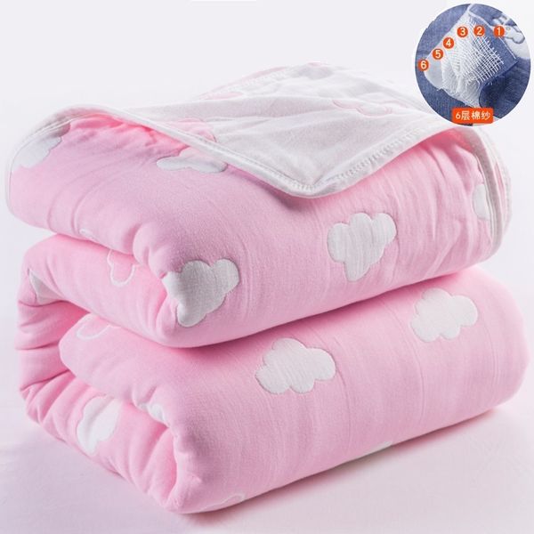 Manta de bebé de algodón de gran tamaño Niños Edredón de verano Ropa de cama suave transpirable Baño de algodón Envoltura de gasa Niños Niñas Mantas de siesta LJ201105