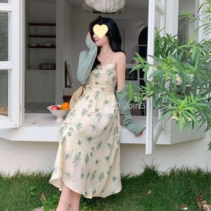 Groot formaat ontwerp sense niches bloemenjurk voor vrouwen in de zomer mollig meisje zachte stijl temperament afslanke ophanging jurk set