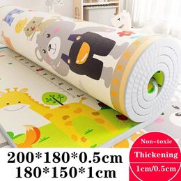 Groot formaat spelmat voor kinderveiligheid 1 cm Epe milieuvriendelijk dikke dikke baby kruipende gamemat vouwmat tapijt 240511