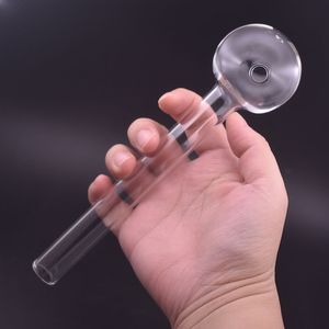 Quemador de aceite de tubo de vidrio de gran tamaño 8 pulgadas 50 mm bola Pyrex concentrado transparente fumar burbujeador tubos de agua precio de fábrica al por mayor