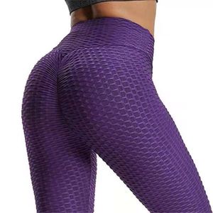 Pantalones de yoga de cintura alta de gran tamaño Pantalones elásticos de burbuja Leggings deportivos ajustados pantalones de yoga para mujer Traje de jogging Leggings para correr JZRW