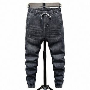 Grote maat jeans man plus size harembroek herfst elastische stretch Slanke voeten broek 7XL 6XL 5XL f3NL #