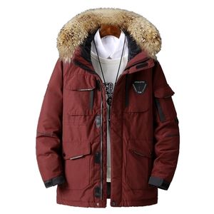 Manteau ample de grande taille Hommes Veste d'hiver Hommes À Capuchon Duck Down Veste Mâle Coupe-Vent Parka Épais Manteau Chaud Manteaux 5858 201225