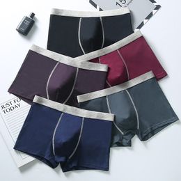 Sous-vêtements pour hommes de grande taille pantalon de coton pur houstant des boxers antibactériens confortables mode Angle plat lâche