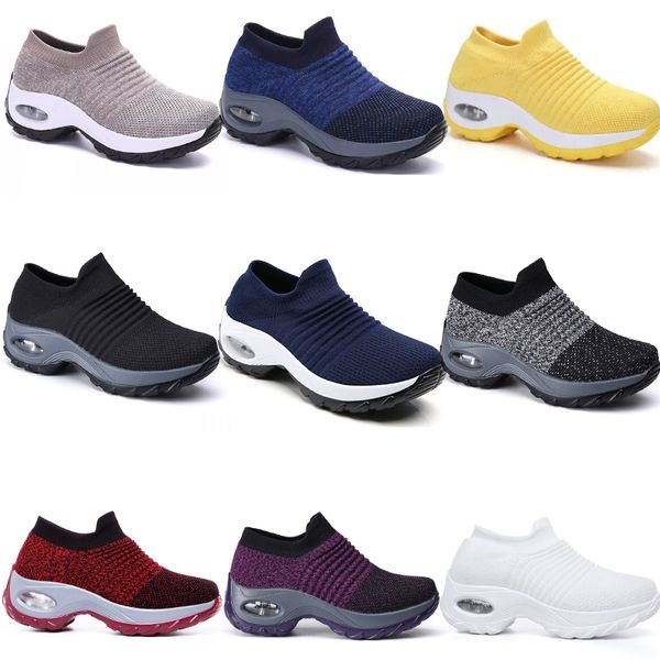 Grande taille hommes femmes chaussures coussiné volant tissé chaussures de sport couvre-pieds commerce extérieur chaussures décontractées GAI chaussettes chaussures à la mode polyvalent 35-44 43 XJXJ