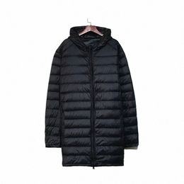 Doudoune à capuche légère mi-longue de grande taille pour homme d'âge moyen, veste d'hiver de grande taille 6XL 7XL 8XL x94j #