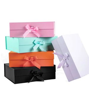 Groot formaat roze blauw feestgeschenkdoos Luxe geschenkverpakking met linten Verjaardags- en bruiloftsevenement Feestartikelen 231227