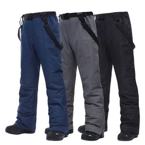 Groot formaat Ski -broek Men 30 Winddichte 10K Waterdichte Warm Sneeuwbroek Winter Snowboard Cycling Camping 231221