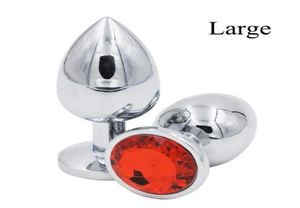 Plug anal en métal en acier inoxydable de grande taille avec diamants anal gode sex toys propices plug pour femmes48788783545284