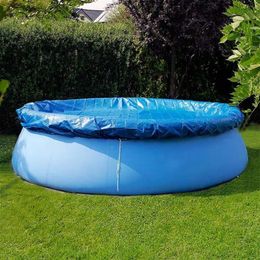 Couverture de piscine gonflable de grande taille, support en tissu, couche anti-poussière ronde PE pour jardin extérieur 238n