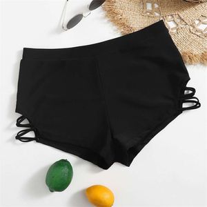 Trunks de natation triangulaire de grande taille, short de natation noire, pantalon de plage, nouveaux boucles de natation pour femmes