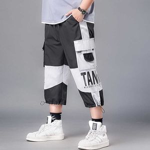 Grande taille XXL-7xl pantalons de jogging pour hommes décontractés pantalons courts lâches blanc gris bloc pantalons courts X0621