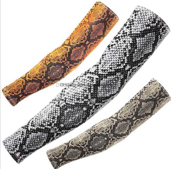 Grandes tailles Refroidissement camouflage Manchettes design tendance Protection UV Gants de protection résistants au soleil Hommes femmes respirant Soie de glace Matériau en maille Cyclisme randonnée manche de bras