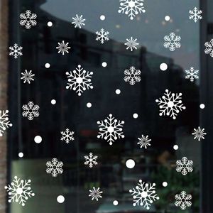 Grote sneeuwvlok muurstickers mode kerst raamdecoratie muurstickers voor kinderkamer creatieve kersthuisdecoratie