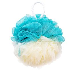 Grande boule de bain douce douche luffa éponge Pouf Puff maille moussante nettoyant pour la peau outils de nettoyage Spa épurateur de corps accessoires de salle de bain couleur assortie SN4217