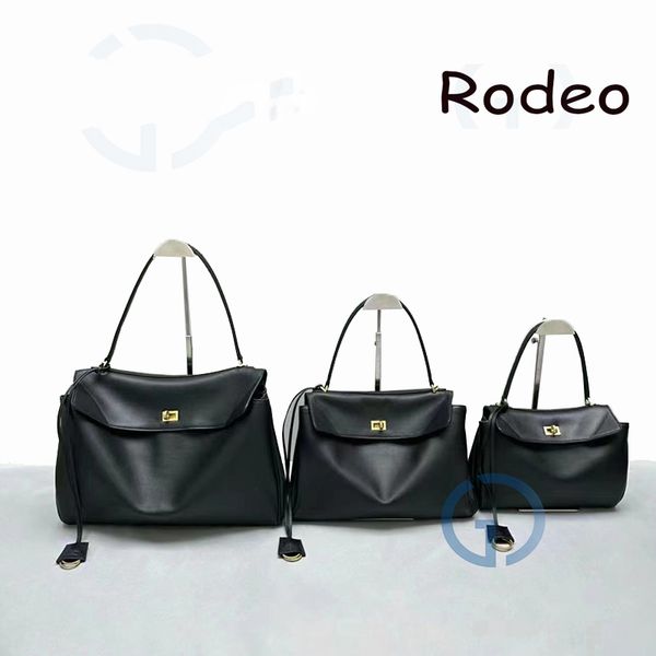 Bolso de bolso de transmisión de rodeo grande grande bolso de hombro de maxi grande de piel de ternero