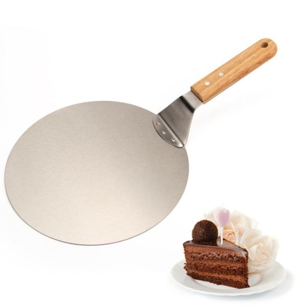 Cáscara de pizza grande de acero inoxidable 10 pulgadas Cake Lifter Round Cookie Spatula Y200612