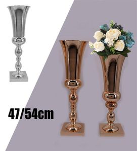 Grande superbe argent en fer en fer Vase Pot Urn Christmas Wedding Table Party Centorpiece Home Decor Cadeaux3924224