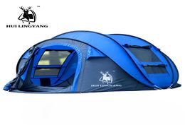 Grote worp tent buiten 34Persons automatische snelheid open gooien pop -up winddichte waterdichte strand campingtent grote ruimte6334246