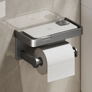 Grote toiletpapierhouder Wallmounted Roll met opbergvak Organisator Telefoonstandaard Badkameraccessoires 240518