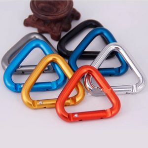 Grote driehoek Carabiner Outdoor Climbing Buckle Steel Carabiner Aluminium Camping Wandel Keychain Snap Clip Hook Kettle Buckle Print Logo OEM Lengte 53,5 mm