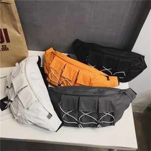 Grote taille tas Fanny Pack Streetwear Canvas Belt Bags Chest Packs Fashion Hip Hop Pack Crossbody Messenger Chest Tas voor mannen MX200717 246Z