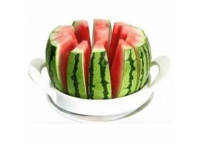Grote Watermeloen Cutter Mes Cantaloupe Slicer Corer splitters Rvs Fruit Divider Keuken Eetkamer Bar Praktische Gadgets Gereedschap