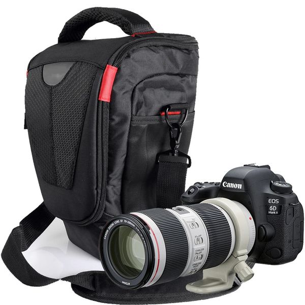 Grand sac d'appareil photo DSLR imperméable pour 6d 6d2 5d Mark IV III III 5d4 5d3 R 850D 90D 80D 77D 70200mm 100500 mm Case d'objectif 240418