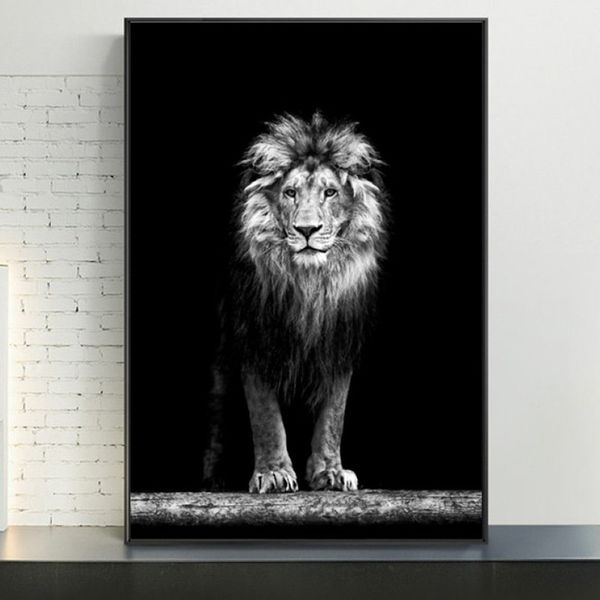 Grand Lion sauvage animaux bête féroce affiche mur Art toile peinture imprime décoratif Po photos pour salon Decor303x