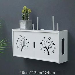 Grande boîte de rangement de routeur Wifi sans fil, panneau de densité en PVC, étagère murale, support de planche, organisateur de rangement de câbles, décoration de maison C0116268r